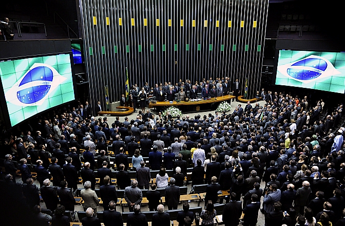 Sessão solene de abertura do Congresso Nacional em 2 de fevereiro. Foto: Lúcio Bernardo Jr/Câmara dos Deputados