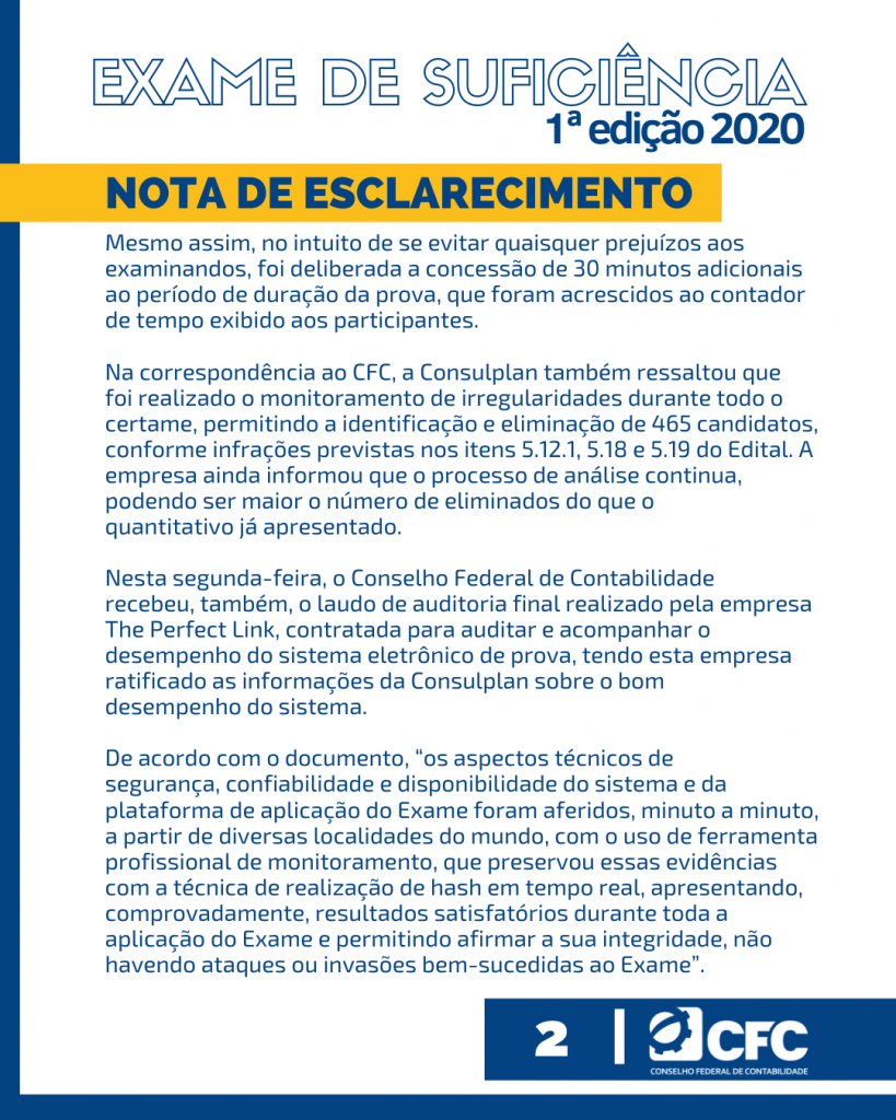 NOTA DE ESCLARECIMENTO!!